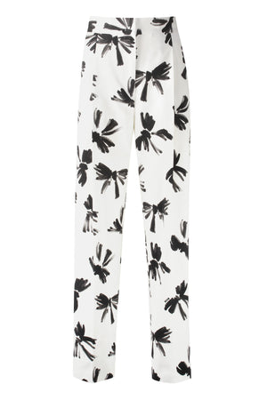 Printed cotton trousers-0